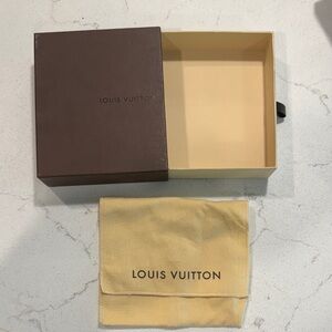 Louis Vuitton Brown MENS wallet Box with Yellow Dust Bag